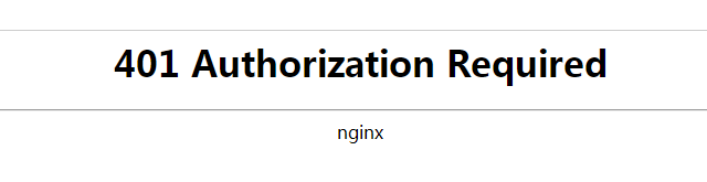 nginx 如何开启 401 认证