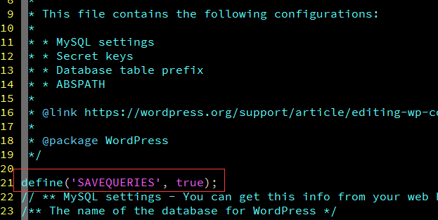 SAVEQUERIES